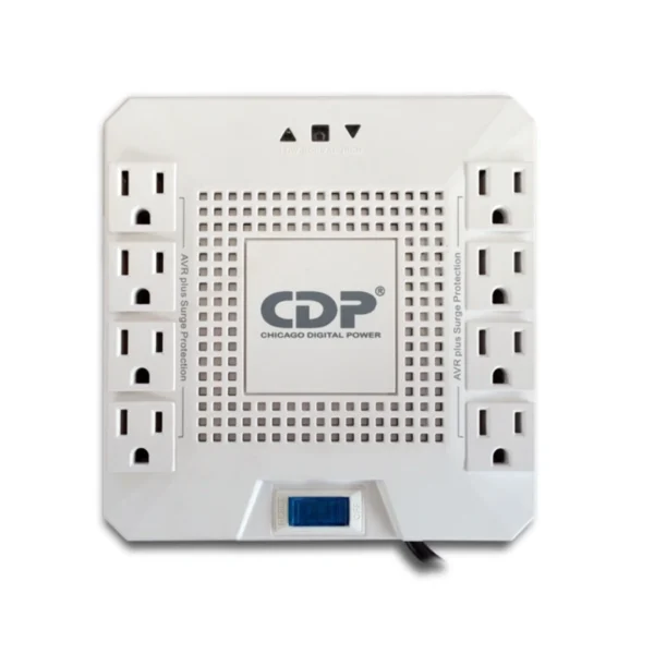 Regulador CDP R-AVR 1808 / 1000W / 1800VA / 8 Contactos / Indicadores LED / Color Blanco - Image 2