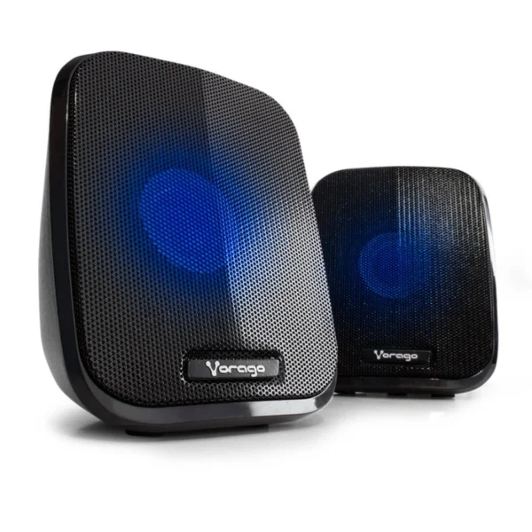 Bocinas VORAGO SPK-107 / Alámbrico / USB / 3.5MM / Potencia 3W x2 / 20Hz - 20KHz / Negro - Image 1