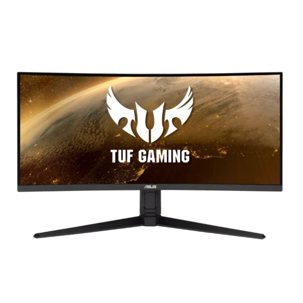 Monitor Gamer Curvo ASUS TUF GAMING VG34VQL1B / 34" / 3440 x 1440 WQD / 165Hz / 1MS / Panel VA / DP, HDMI, 3.5mm, USB 3.2 / Extreme Low Motion Blur, FreeSync Premium, DisplayHDR 400 / Negro - Image 1