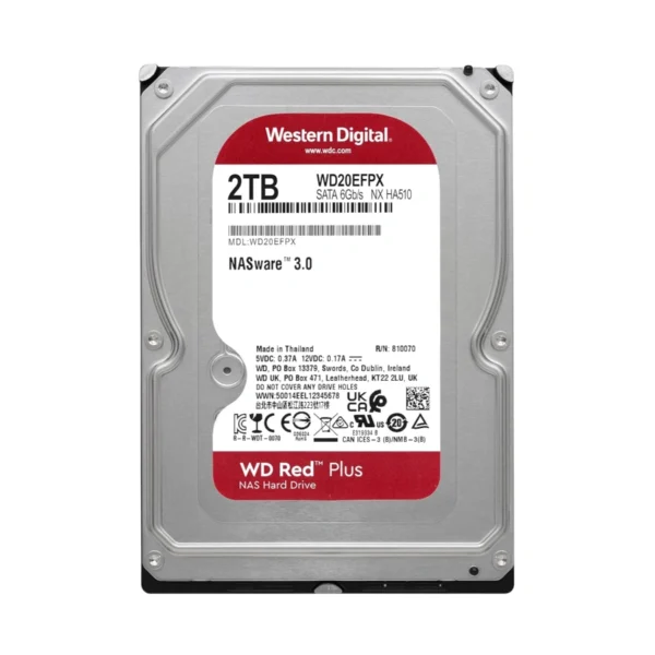 Disco Duro WD RED Plus NAS / 2TB / 3.5" / SATA III 6 Gbit/S / 5400 Rpm / 256MB Caché / 175MB/s / WD20EFPX - Image 2