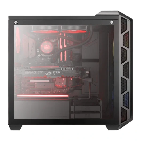 Gabinete COOLER MASTER MASTERCASE H500 ARGB / Media Torre / E-ATX / Ventana De Vidrio Templado / 3 Ventiladores Incluidos / USB 3.2, USB 2.0, 3.5MM / Gris - Image 4
