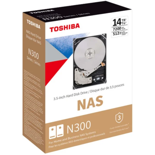 Disco Duro TOSHIBA N300 NAS / 14TB / 3.5” / SATA 6 GB/s / 7200 RPM / 512 MB Caché - Image 4