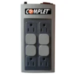 Barra Multicontacto BRC-1-002 / 720W / Entrada 125V / 8 Contactos / Supresor De Picos / Negro