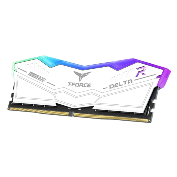 Kit De Memoria RAM TEAMGROUP T-FORCE DELTA RGB / 32GB (2x16GB) / DDR5 7800MHz / CL38 / 1.4V / XMP / Blanco - Image 3
