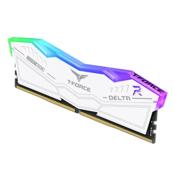 Kit De Memoria RAM TEAMGROUP T-FORCE DELTA RGB / 32GB (2x16GB) / DDR5 7800MHz / CL38 / 1.4V / XMP / Blanco - Image 2