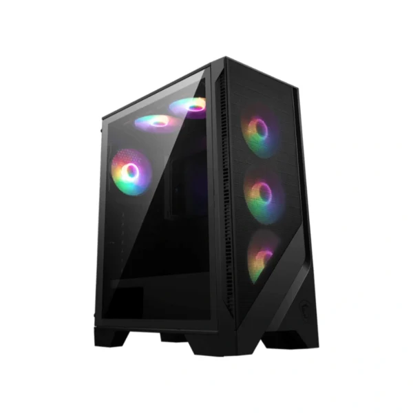 Gabinete MSI MAG FORGE 120A AIRFLOW / ATX / Cristal Templado / Incluye 6 Ventiladores RGB / x2 USB 3.2 Tipo A / Frente De Mallado / Negro - Image 1