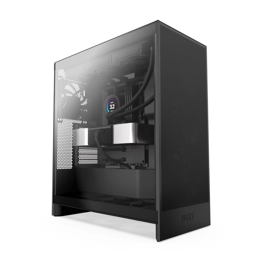 1712947673-h7-flow-hero-black Gabinete NZXT H7 FLOW / E-ATX / Incluye 3 Ventiladores 120mm / Cristal Templado / USB 3.2 Tipo a, Tipo C / Negro - Image 1