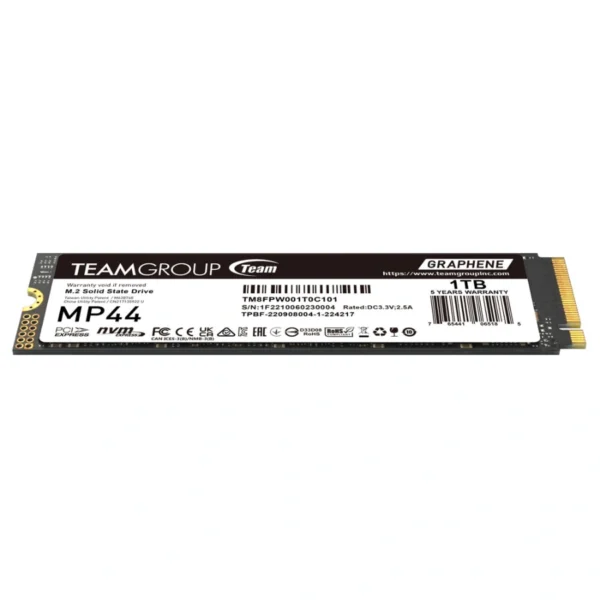 Unidad SSD M.2 NVME TEAMGROUP MP44 1TB / PCIe Gen4x4 / 2280 / Lectura 7200 MB/s, Escritura 6200 MB/s / 0˚C ~ 70˚C - Image 4