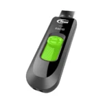 Memoria USB TEAMGROUP C141 / 64GB / Interfaz USB 2.0 / Deslizante / Negro Con Verde - Image 3