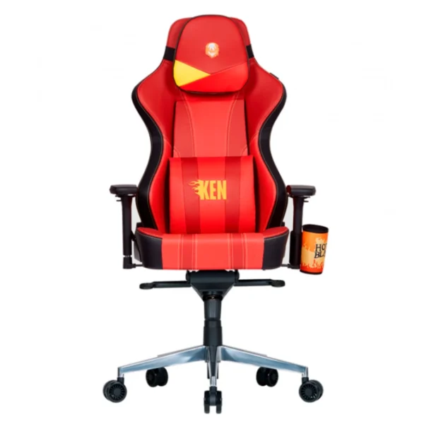 Silla Gamer COOLER MASTER GAMING CALIBER X2 Edición Especial STREET FIGHTER 6 KEN / Reposacabezas Espuma Viscoelástica / Ajuste De Altura / Apoya Brazos 4D / Soporte Lumbar / Pistón Clase 4 / Rojo-Negro-Amarillo - Image 2