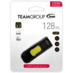 Memoria USB TEAMGROUP C145 / 128GB / USB 3.2 Gen 1 / Deslizante Sin Tapa / Negro-Amarillo