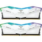 Kit De Memoria RAM TEAMGROUP T-FORCE DELTA RGB / 32GB (2x16GB) / DDR5 7800MHz / CL38 / 1.4V / XMP / Blanco