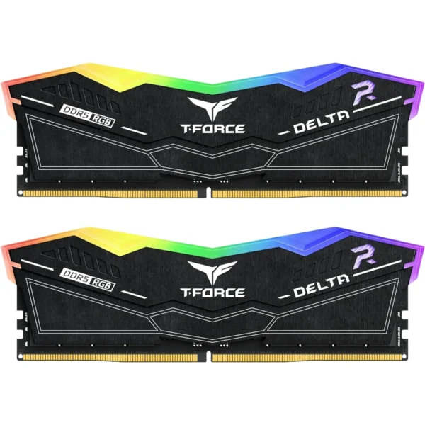 Kit De Memoria RAM TEAMGROUP T-FORCE DELTA RGB BLACK / 48GB (2x24GB) / DDR5 8200MHz / CL38 / 1.4V / XMP / Negro - Image 1