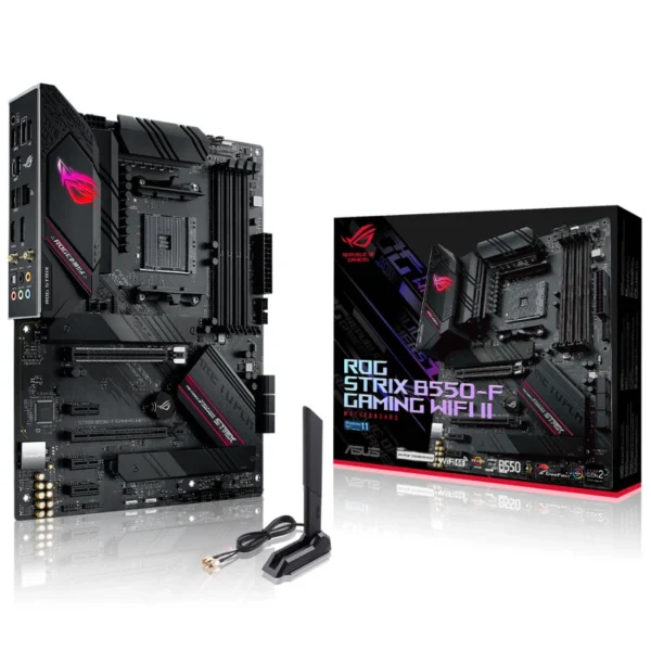 Tarjeta Madre ASUS ROG STRIX B550-F GAMING WIFI II / ATX / Socket AM4 / 128GB X4 DDR4 5100MHz / Bluetooth / HDMI, DP / USB Tipo A y C / M.2 PCle 4.0* - Image 1
