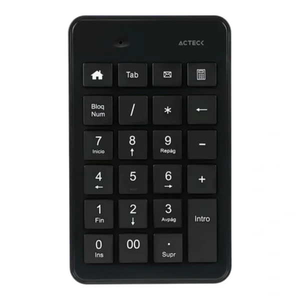 Teclado Numérico ACTECK INSPIRE TI450 / Inalámbrico / Indicador LED / USB / Membrana / 23 Teclas / Negro - Image 1