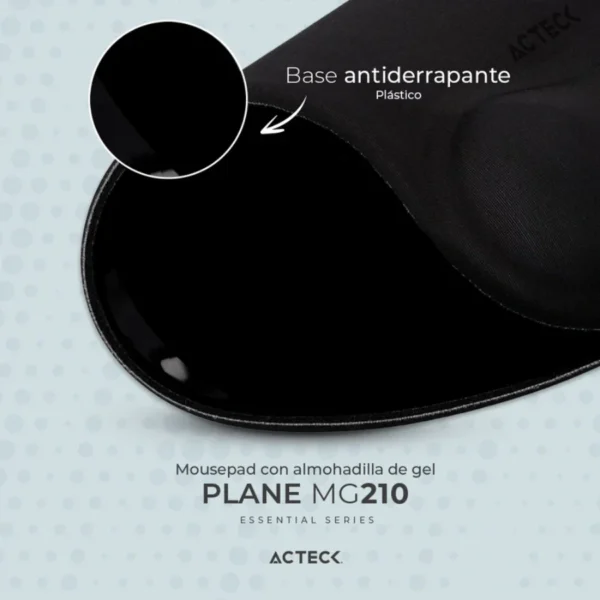Mousepad ACTECK PLANE MG210 / Ergonómico / Antideslizante / 24cm X 21cm X 2cm / Color Negro - Image 3