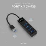 Hub ACTECK DH425 / USB-A 3.0x4 / 30cm / Negro - Image 4