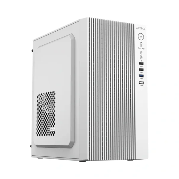 Gabinete ACTECK Zenith GI656 / Micro-ATX / Incluye Fuente ATX 500W / Metálico / 1 Ventilador Incluido / USB 3.0, 2.0 / Blanco - Image 1