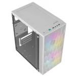 Gabinete ACTECK FUJI GC470 / Micro-ATX / Incluye Fuente ATX 500W / Cristal Templado / Incluye 2 Ventiladores RGB / USB 3.0, 2.0 / Blanco - Image 3