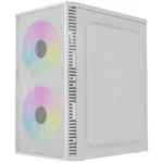 Gabinete ACTECK FUJI GC470 / Micro-ATX / Incluye Fuente ATX 500W / Cristal Templado / Incluye 2 Ventiladores RGB / USB 3.0, 2.0 / Blanco - Image 2
