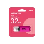Memoria USB ADATA C906 / 32GB / USB 2.0 / Con Tapa / Color Rosa, Transparente