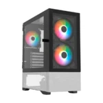 Gabinete Gamer BALAM RUSH Nitrox Crystal 5500 CBW / ATX / Cristal Templado / Incluye 3 Ventiladores ARGB / USB 3.0, USB 2.0, USB-C / Negro-Blanco