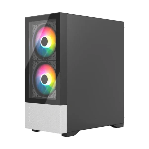 Gabinete Gamer BALAM RUSH Nitrox Crystal 5500 CBW / ATX / Cristal Templado / Incluye 3 Ventiladores ARGB / USB 3.0, USB 2.0, USB-C / Negro-Blanco - Image 4