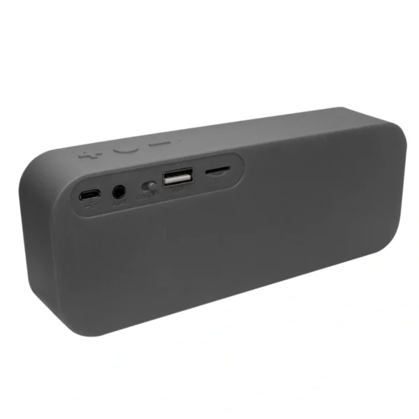 Bocina VORAGO BSP-150 / Inalámbrica, Alámbrico / Bluetooth, Micro SD, USB, 3.5 MM / Radio FM – TF / Sonido Estéreo / 6W / Recargable / Gris - Image 5