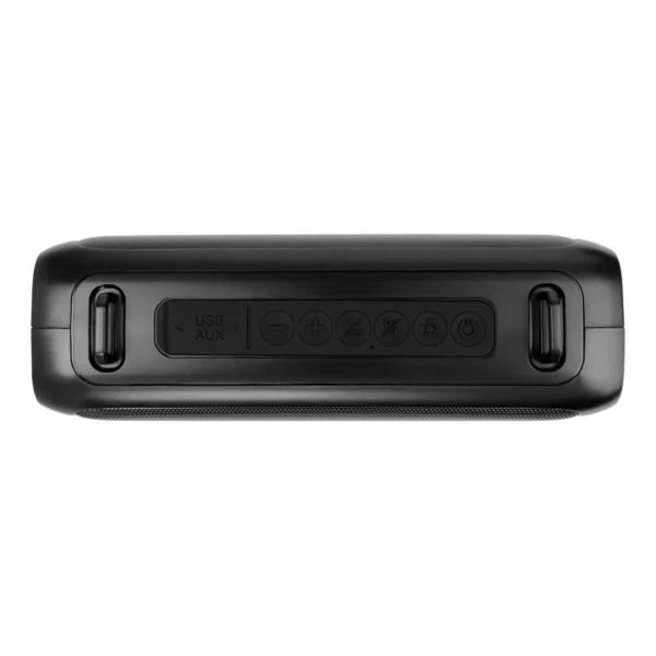 Bocina VORAGO BSP-260 / Inalámbrica, Alámbrico / Bluetooth, USB-C, 3.5 MM / Radio FM – TF / Sonido Estéreo / 16W / Recargable / Iluminación led / Negro - Image 6