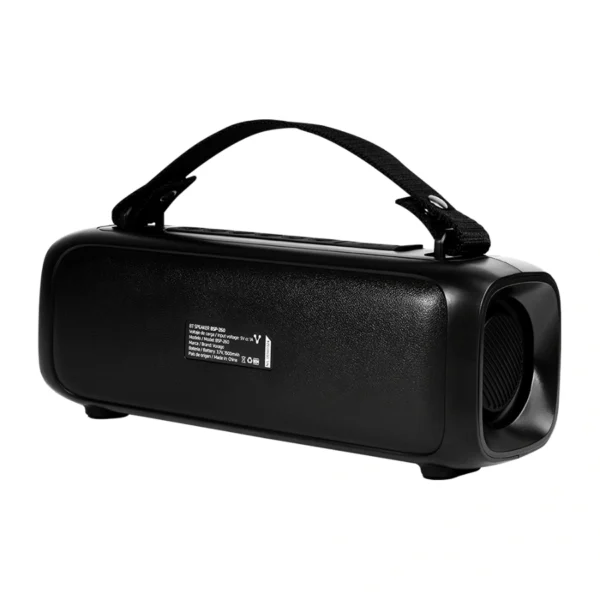 Bocina VORAGO BSP-260 / Inalámbrica, Alámbrico / Bluetooth, USB-C, 3.5 MM / Radio FM – TF / Sonido Estéreo / 16W / Recargable / Iluminación led / Negro - Image 4