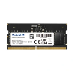Memoria RAM ADATA SODIMM / 8GB / DDR5 4800MHz / Para Laptop / CL40 / 1.1V / Color Negro
