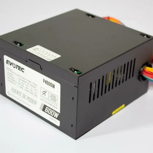 Fuente De Poder Evotec P4600W / 600w / Sin Certificación / No Modular / 24pin / CPU 4 / Sata / Molex / Negro - Image 6