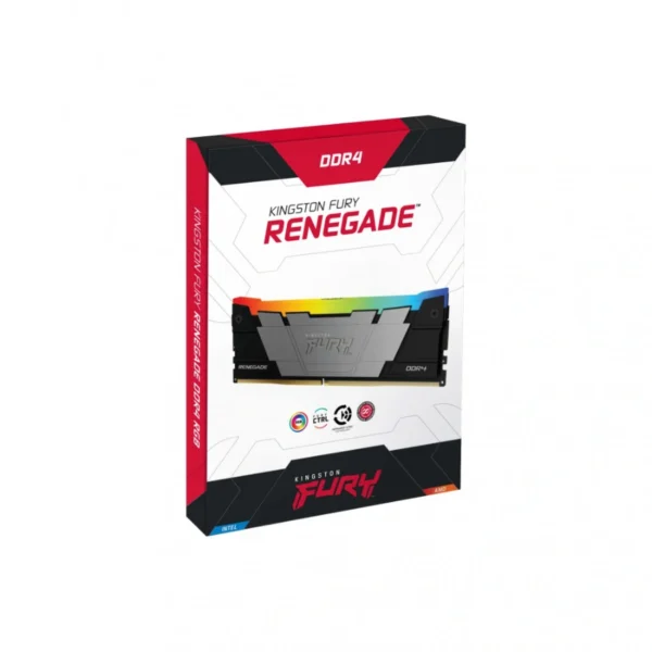 Memoria RAM KINGSTON FURY RENEGADE RGB / 32GB / DDR4 3200MHz / CL16 / 1.35V / XMP / Negro Con Gris - Image 3