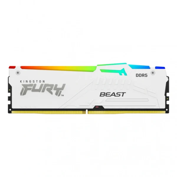 Kit De Memoria Ram KINGSTON FURY BEAST RGB / 2x16GB 32GB / DDR5 5600MHz / CL40 / 1.25V / ECC / XMP / Blanco - Image 2