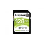 Memoria SD Kingston Canvas Select Plus / 128GB / UHS-I, Clase 10 / Hasta 100 MB/s* / Color Verde-Blanco-Negro