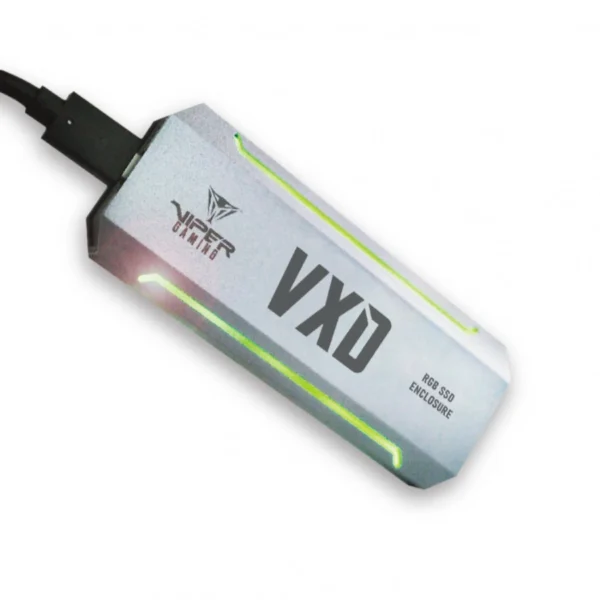 Carcasa Para SSD Patriot RGB VXD / M.2 2280 / PCIe 3X4, NVMe 1.3 / USB 3.2 Gen 2 / Color Gris - Image 1