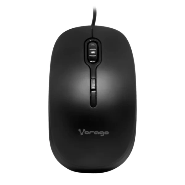 Mouse Óptico VORAGO MO-100 / 1200 DPI / 4 Botones / Alámbrico / USB Tipo A / Cable 1.2 m / Ambidiestro / Sensor Óptico / Negro - Image 1