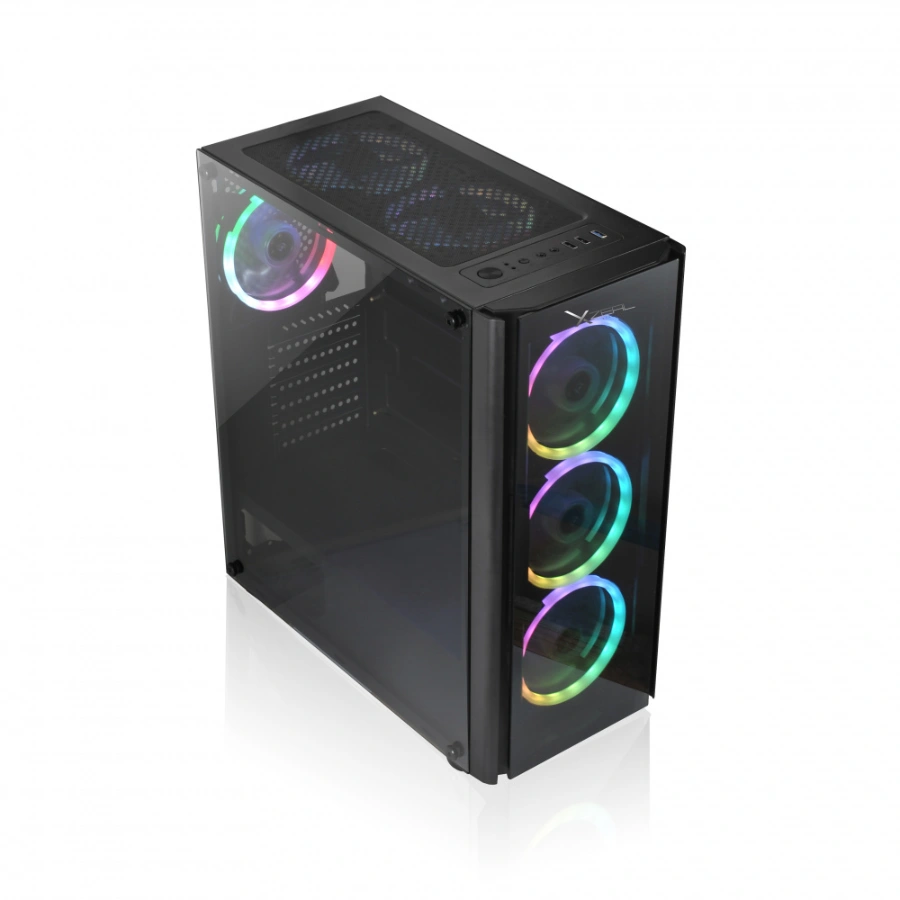 CP-XZEAL-XZCGB12B-2 Gabinete Gaming XZEAL XZ110-1 / ATX / Cristal Templado / Incluye 3 Ventiladores RGB / USB 3.0, USB 2.0 / Negro - Image 2