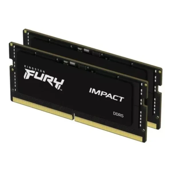 Kit De Memoria RAM SODIMM Kingston Fury Impact / 64GB 2X32GB / DDR5 5600MHz / Para Laptop / CL40 / 1.1V / Negro - Image 1