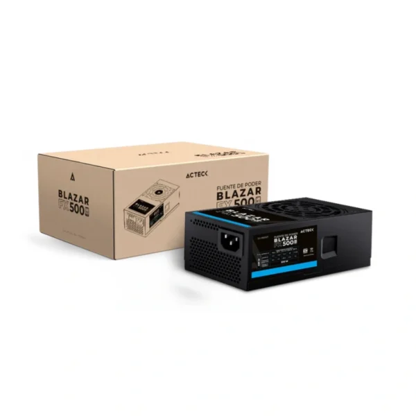 Fuente De Poder ACTECK TFX BLAZAR FX500 / 500W / No Modular / ATX 24 Pin / Cpu 4+4 / Pci-E 6+2 / Sata / Molex / Negro - Image 2