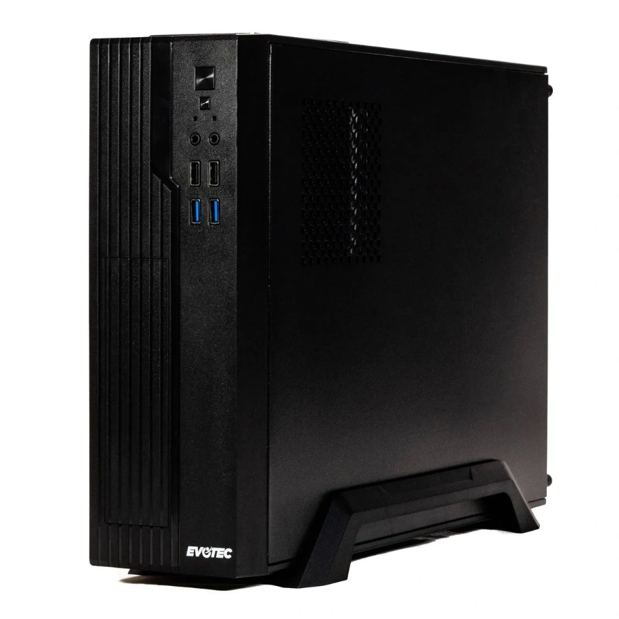 EV-1022011 Gabinete EVOTEC Valencia EV-1022 / Micro-ATX / Fuente Incluida 600W / Panel De Metal / No Incluye Ventiladores / USB 3.0, 2.0 / Color Negro - Image 1