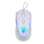 Mouse Gamer GAME FACTOR MOG530 / 12000 Dpi Ajustables / 6 Botones / Alámbrico / USB / Cable 1.8m / Carcasa Removible / Sensor Pixart 3327 IC / Blanco