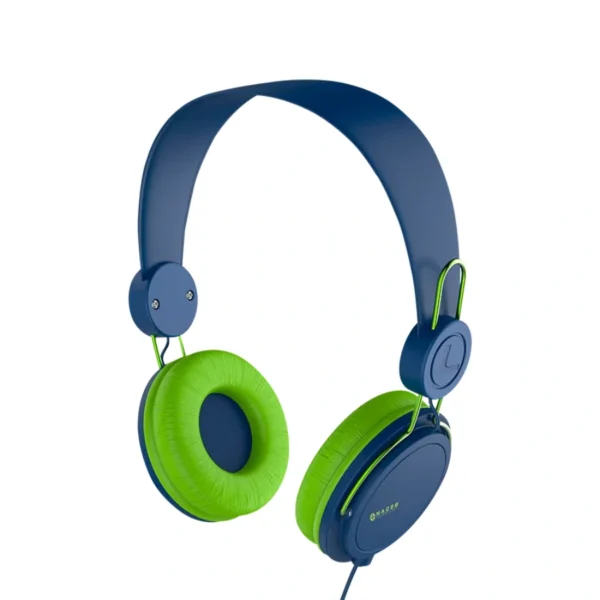 Diadema NACEB AIR NA-0313A / Con Micrófono / Alámbrico / Manos Libres / 3.5mm / Cable 1.2M / Azul-Verde - Image 1