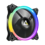 Ventilador ANTEC NEÓN 120 ARGB PWM / 120MM / 800-1600 RPM / 35 CFM / 25.6 dBA / 4Pin 12V / Negro - Image 3