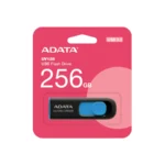 Memoria USB ADATA UV128 / 256GB / USB 3.2 Gen 1 / Deslizante / Negro Con Azul