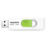 Memoria USB ADATA UV320 / 32GB / USB 3.2 Gen 1 / Deslizante / Blanco Con Verde - Image 2
