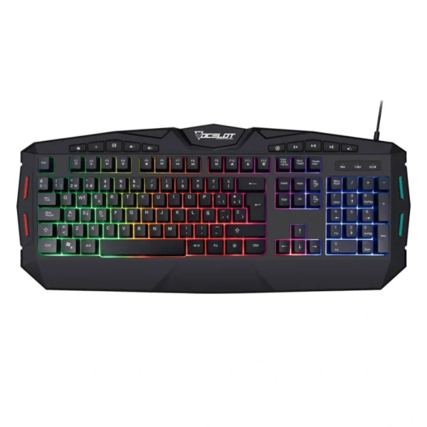 Teclado Gamer OCELOT OGEK03 / Alámbrico / Conexión USB / Cable 1.5 M / Antighosting / 105 Teclas / Teclas Multimedia / RGB / Español / Color Negro - Image 1