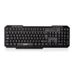 Teclado GHIA GTA50 / Alámbrico / Conexión USB / Cable 1.5 M / 104 Teclas / Español / Teclas Multimedia / Negro