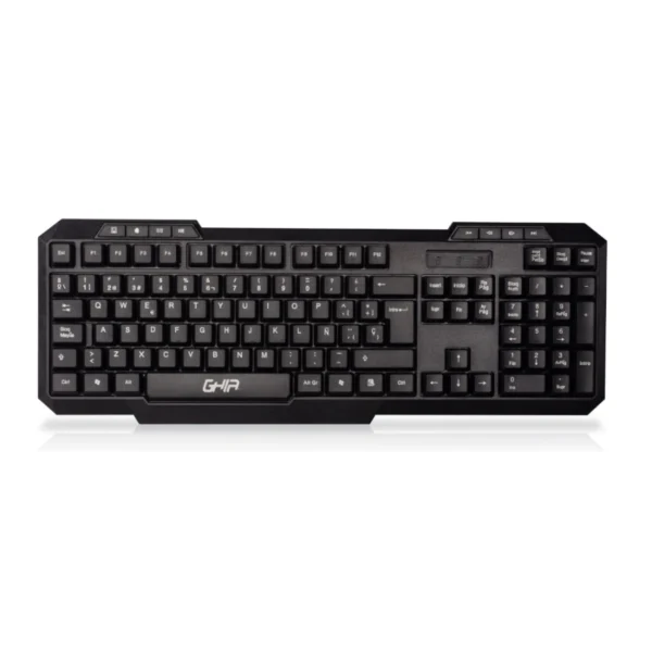 Teclado GHIA GTA50 / Alámbrico / Conexión USB / Cable 1.5 M / 104 Teclas / Español / Teclas Multimedia / Negro - Image 1