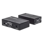 Extensor De Video MANHATTAN 177344 / VGA-VGA / 1080p / Audio / CAT5/CAT5e/CAT6 / Hasta 300 Metros / Negro